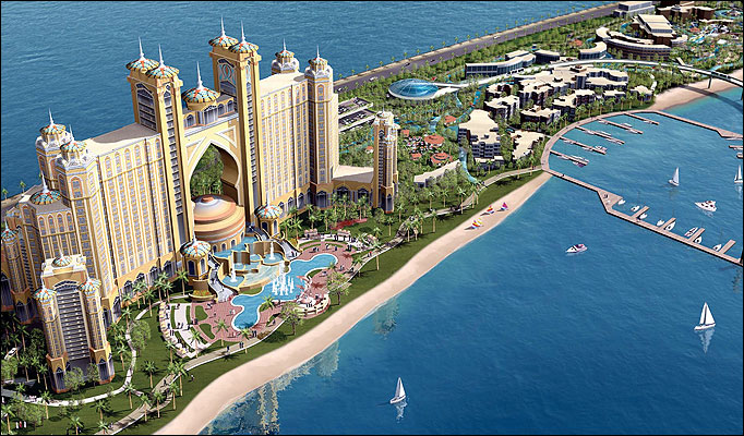 The Dubai Fountains and Palm Island Two Master Piece in Dubai
